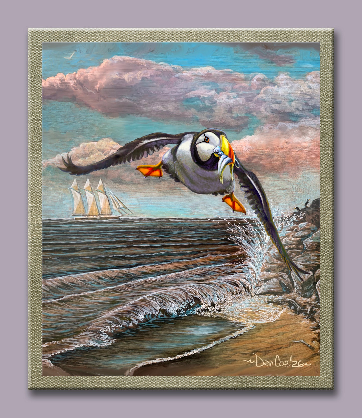 Schooner and Puffin