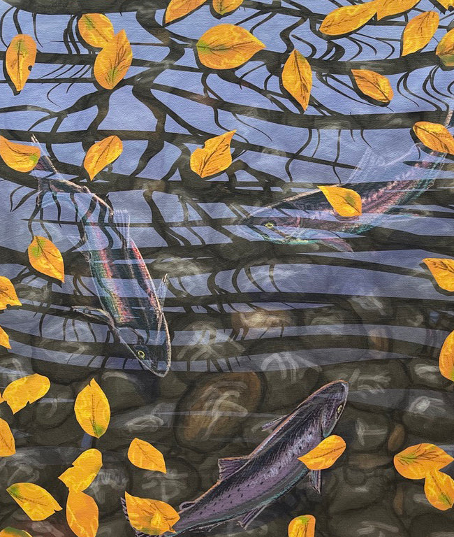 Trout with Birch Leaves