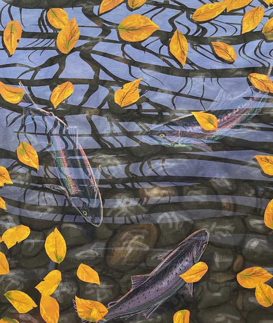 Trout with Birch Leaves