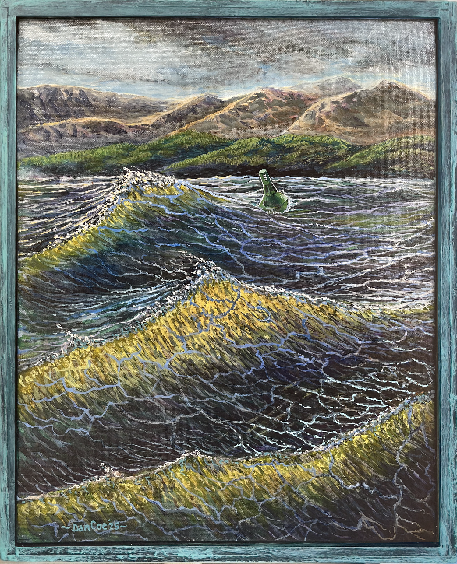 two small people standing on a bridge overlooking a river