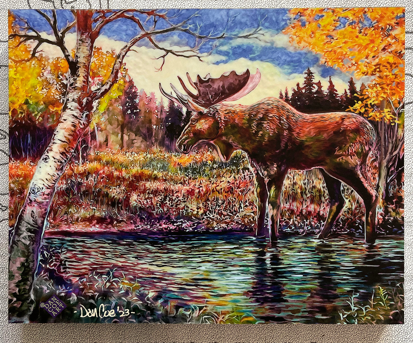 Autumn Moose plaque