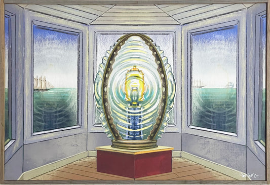Fresnel Lens and Three Ships