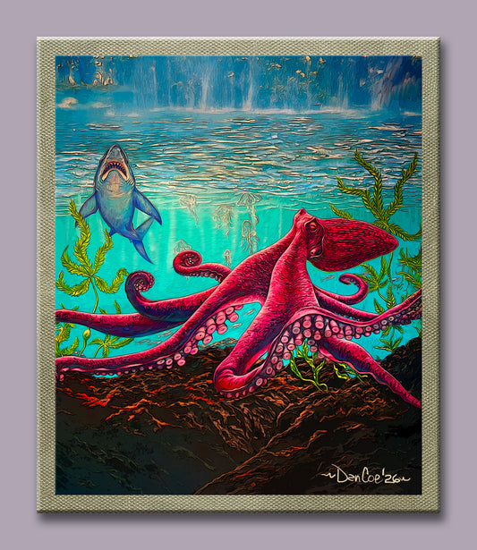 Shark and Pink Octopus
